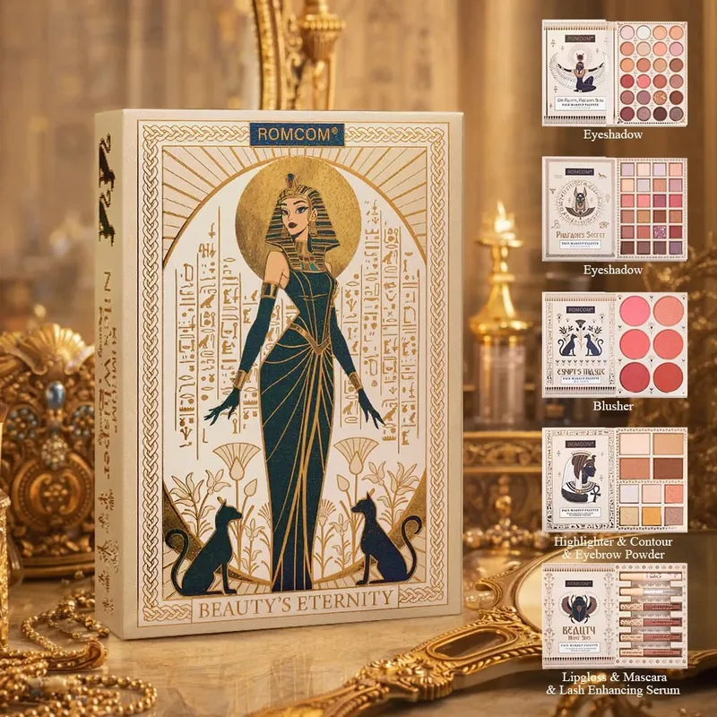 Βιβλίο Μακιγιάζ All-in-One 5 σελίδων Eye Shadow Powder Blusher High Gloss Powder Facial Mask Lip Gloss Mascara Essence Eye Black — image 4