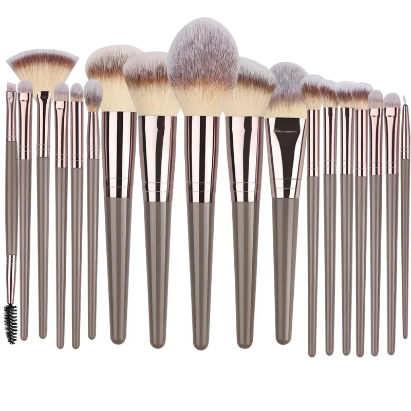Conjunto de pincéis de maquiagem, 1-20 peças, base, blush, pó, corretivo, sombra, macio e fofo, armazenamento de ferramentas de beleza cosmética feminina