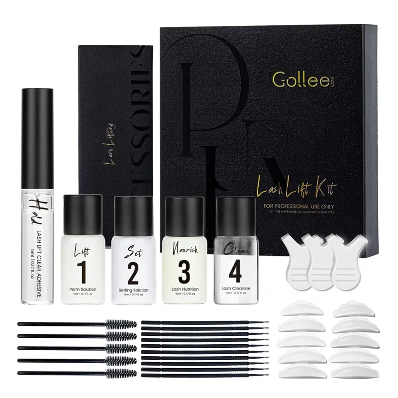 Gollee Eyelash Lifting Perm Kit Φυσικό Ενισχυτικό Βλεφαρίδων Μεγάλης Διάρκειας 4-6 Εβδομάδων Μαύρες Βλεφαρίδες Βαφής Βλεφαρίδων Perm Επαγγελματικό μακιγιάζ