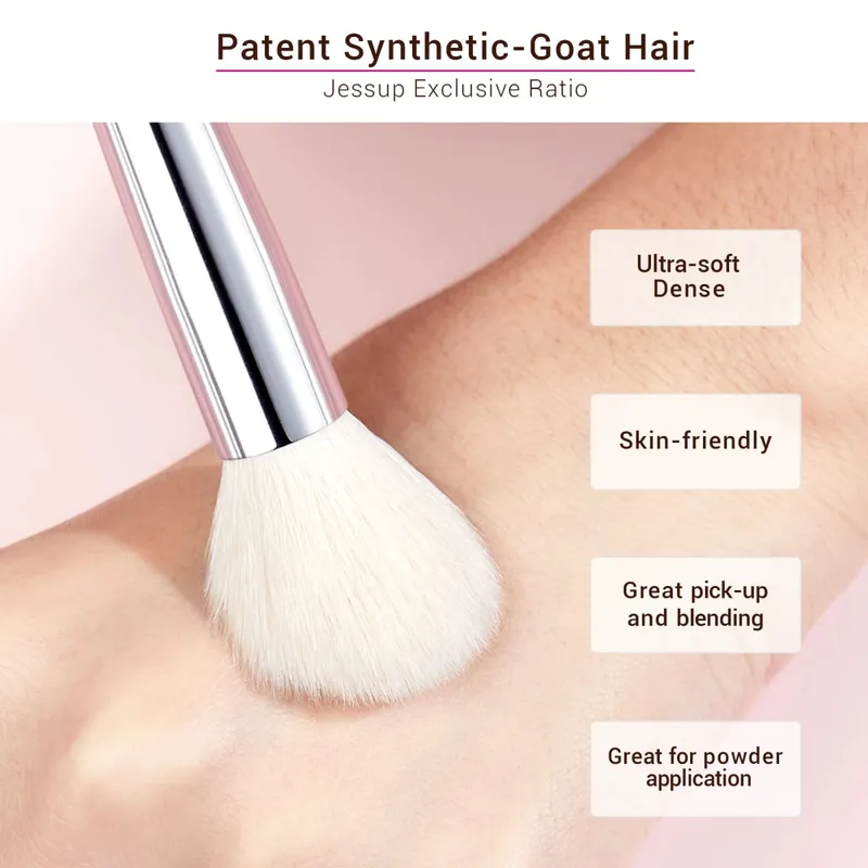 Jessup Πινέλα Μακιγιάζ Σετ Foundation Powder Professional Make Up Brush Contour Blender Eyeshadow Blush 25τμχ Goat Synthetic T175 — image 5