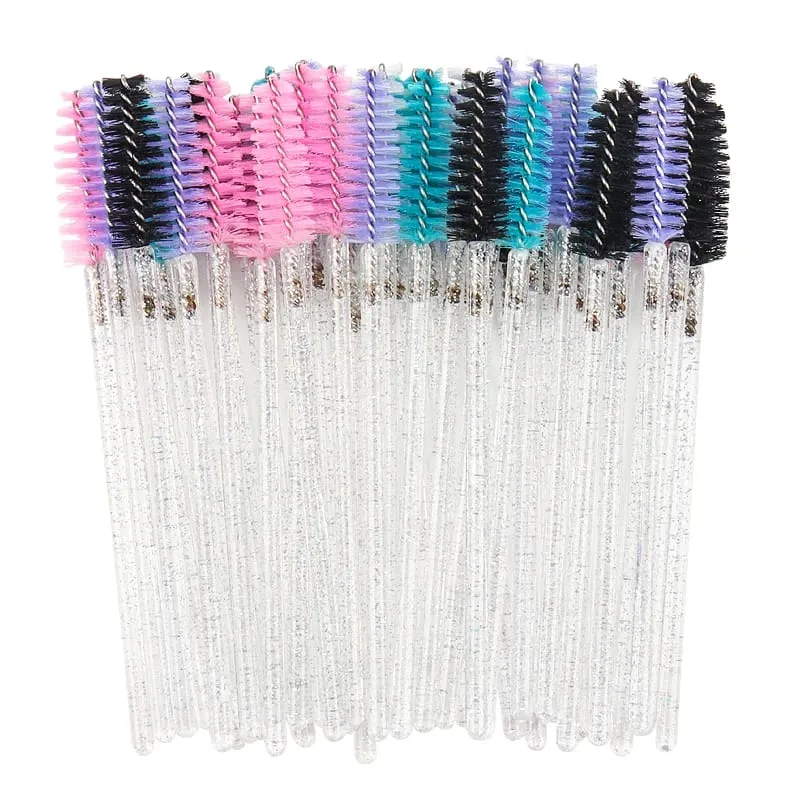 Pincéis cosméticos para maquiagem de cílios, 50 peças, descartáveis, cristal branco, varinhas de rímel, ferramentas de extensão de cílios — image 2