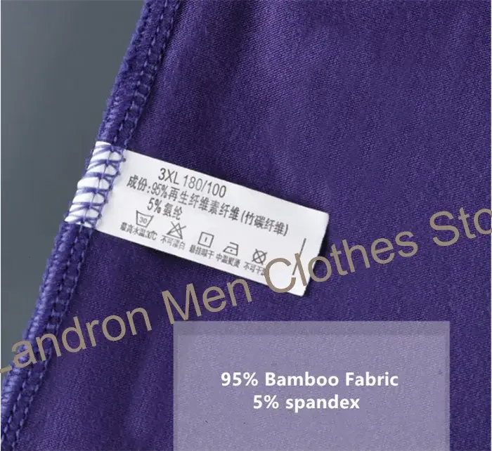 Boxer doux en Fiber de bambou pour homme, sous-vêtement surdimensionné, grande taille 8XL, 7XL et 6XL, sous-vêtements respirants, culotte solide, 140KG — image 17