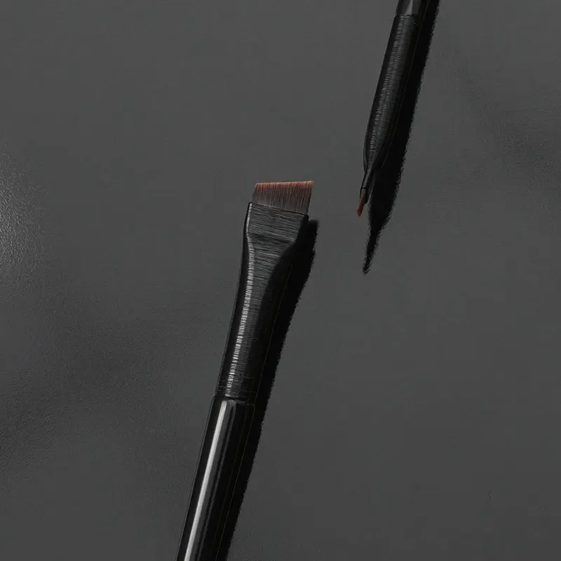 1pc super fino ângulo forro compõem escova olho sobrancelha pincéis de maquiagem de cabelo sintético sobrancelha fina afiada ferramentas cosméticas profissional