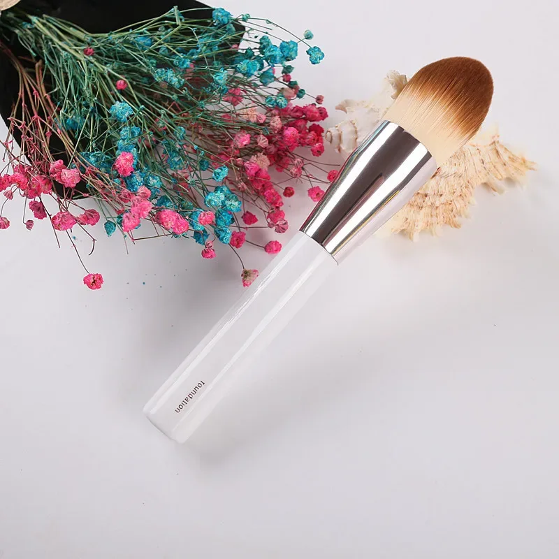 Foundation Makeup brushes Liquid Cream Foundation Powder contour White handle Make up brush Beauty Tools Cosmetics — image 6