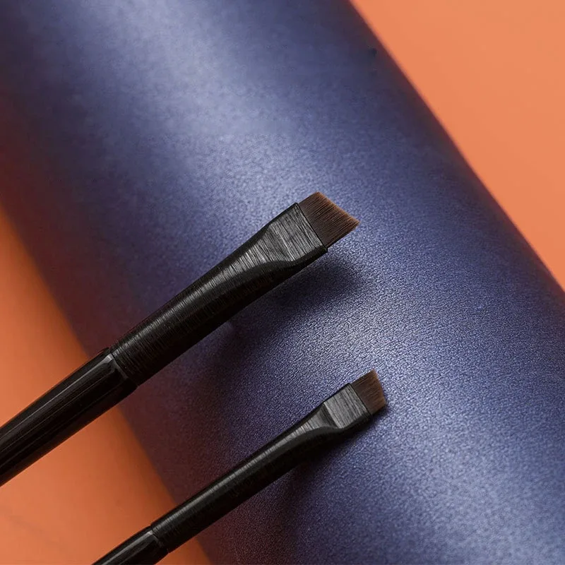 1pc super fino ângulo forro compõem escova olho sobrancelha pincéis de maquiagem de cabelo sintético sobrancelha fina afiada ferramentas cosméticas profissional