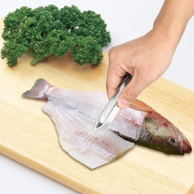 Escamas de peixe raspagem raladores stainles limpador rápido remover escova de pele limpeza descascador raspador osso scaler pinças ferramenta — image 5