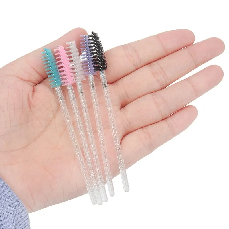 Pincéis cosméticos para maquiagem de cílios, 50 peças, descartáveis, cristal branco, varinhas de rímel, ferramentas de extensão de cílios — image 5