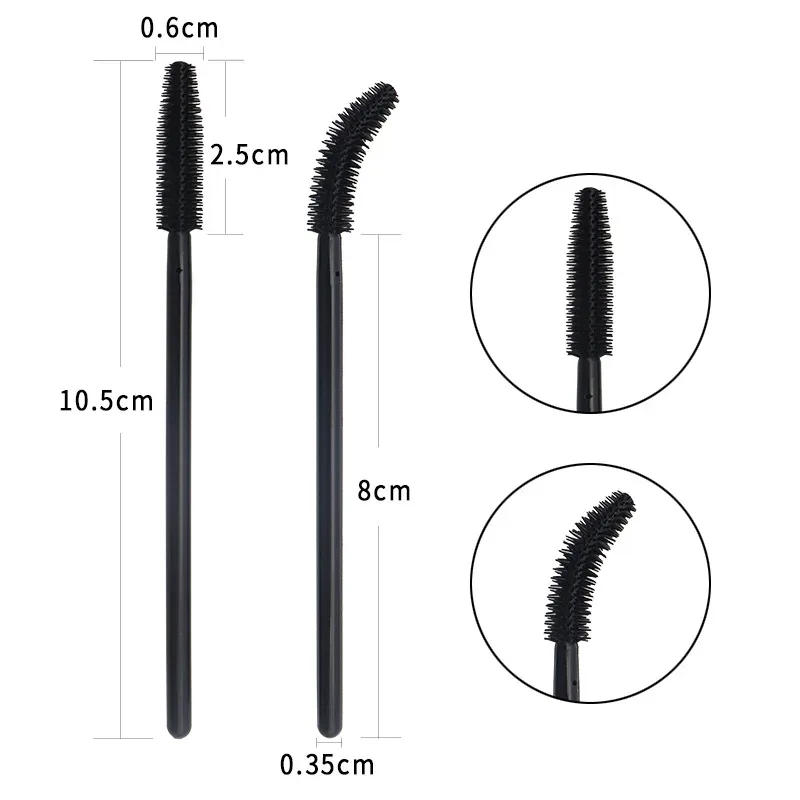 Pincéis descartáveis de silicone para cílios, 50 peças, rímel, aplicador de cílios, pincel de maquiagem, extensão de cílios, ferramentas de maquiagem, imperdível — image 2