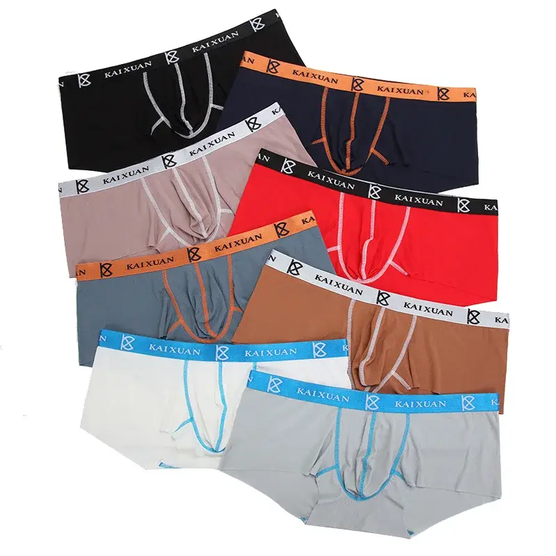 Fashion Men's Underwear Ultra-thin Breathable Boxers Shorts Low-rise Panties — image 1