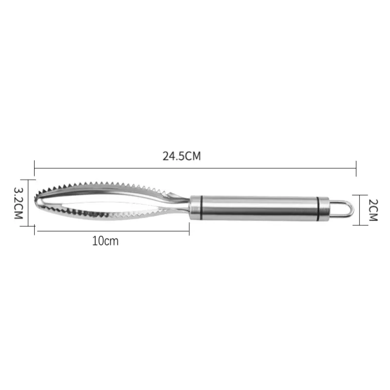 Escamas de peixe raspagem raladores stainles limpador rápido remover escova de pele limpeza descascador raspador osso scaler pinças ferramenta — image 6