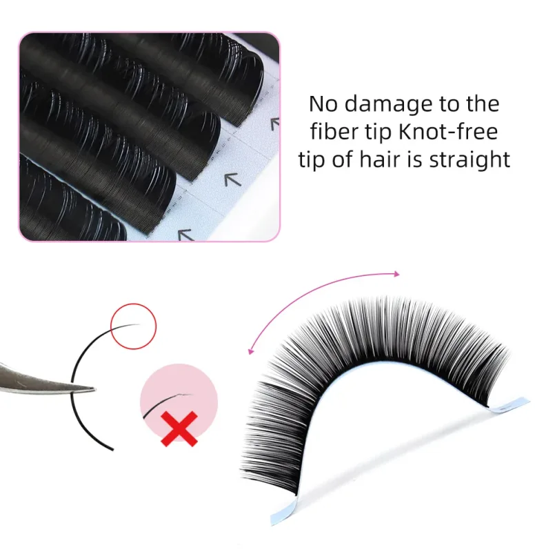 Classic Individual Eyelash Lashes Faux Mink False Eyelash Extension όλων των μεγεθών 6-20mm Μαλακές βλεφαρίδες Επαγγελματική βλεφαρίδα μακιγιάζ — image 2