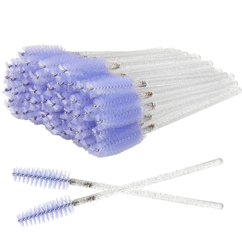 Pincéis cosméticos para maquiagem de cílios, 50 peças, descartáveis, cristal branco, varinhas de rímel, ferramentas de extensão de cílios — image 9