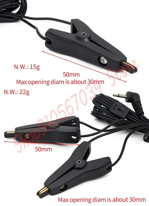 אביזר הלם חשמלי BDSM מהדק פטמות לעיסוי חזה SM שעבוד שפתי קליפס קליפ ממריץ E-stim כפפה/רפידה צעצוע מין לזוג — image 3
