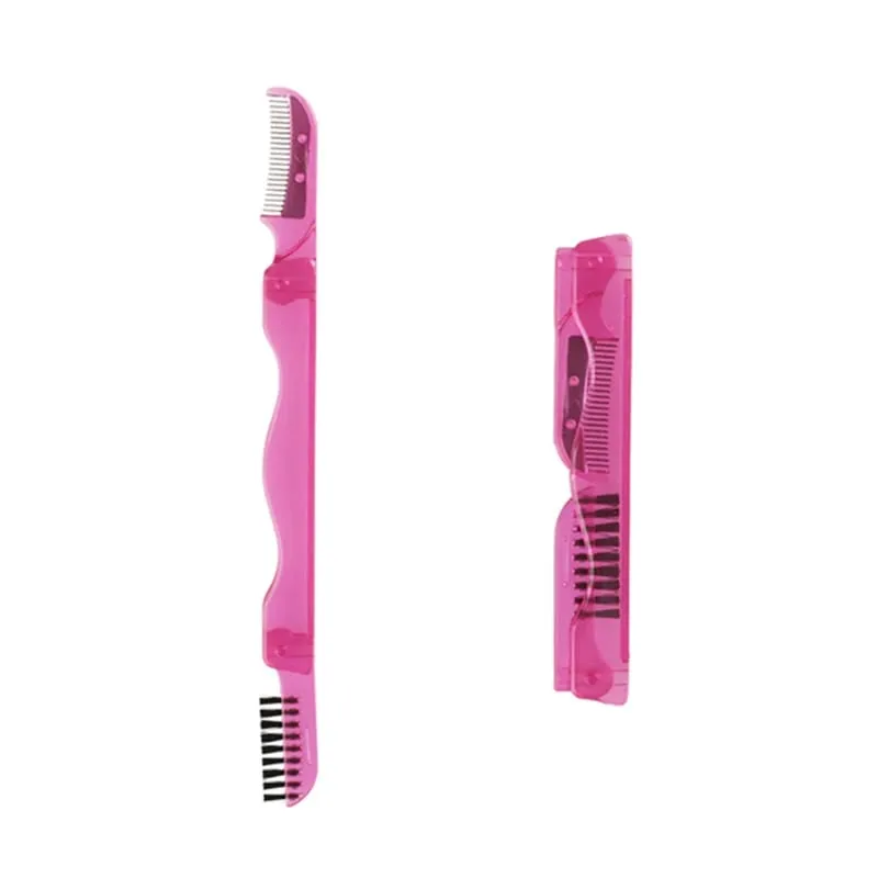 Βούρτσα βλεφαρίδων Comb Eyelash Extension Supplies Επαγγελματικά πινέλα μακιγιάζ Πτυσσόμενη βούρτσα βλεφαρίδων με χτένα φρυδιών από ανοξείδωτο ατσάλι — image 8