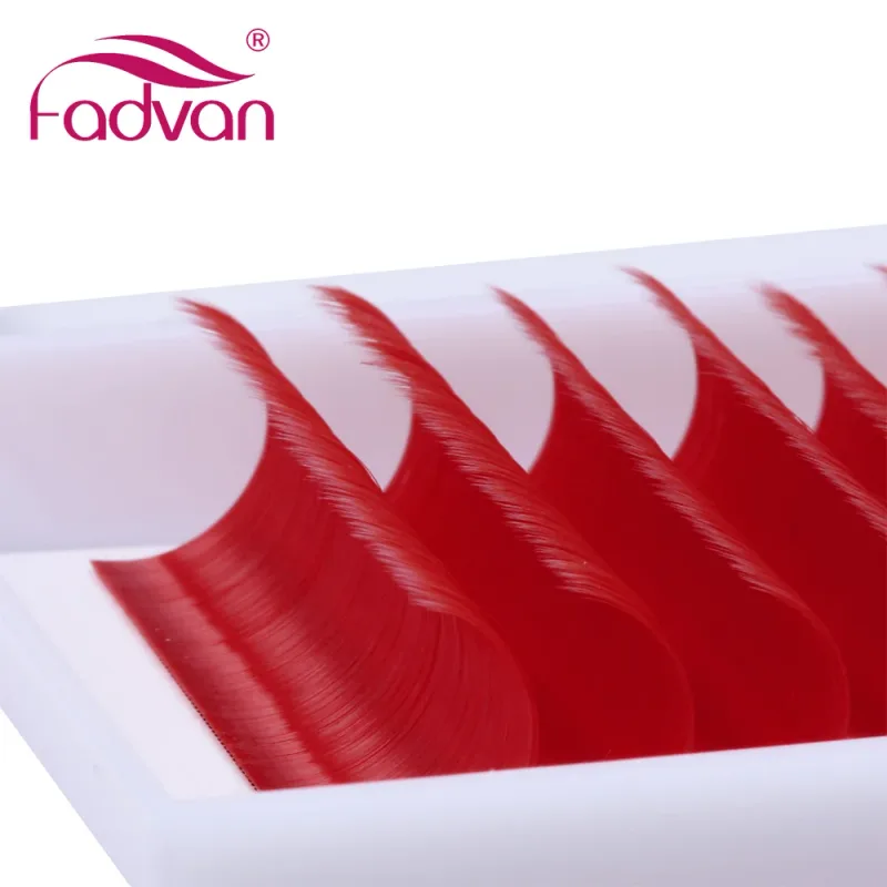 Fadvan Long 15-20mm Easy Fanning sminkszempillák vegyes 8-14mm színes műszempillák hosszabbítók zöld/lila/piros/kék színű szempillák — image 5