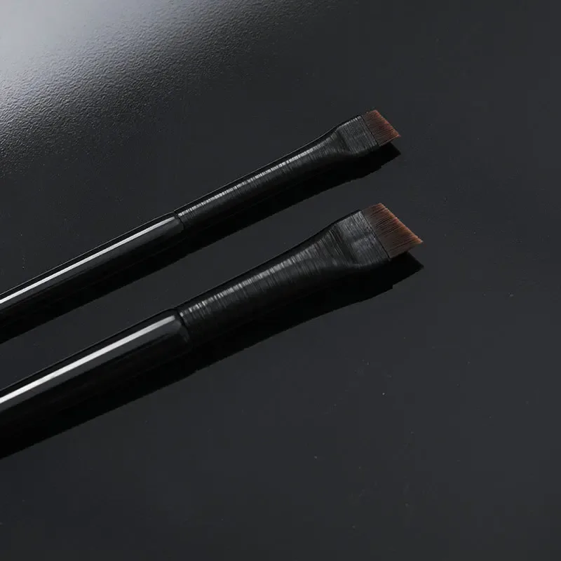 1pc super fino ângulo forro compõem escova olho sobrancelha pincéis de maquiagem de cabelo sintético sobrancelha fina afiada ferramentas cosméticas profissional