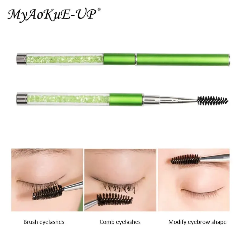 Strass lash escova reutilizável cílios escovas rímel varinha aplicador cílios extensão maquiagem ferramenta