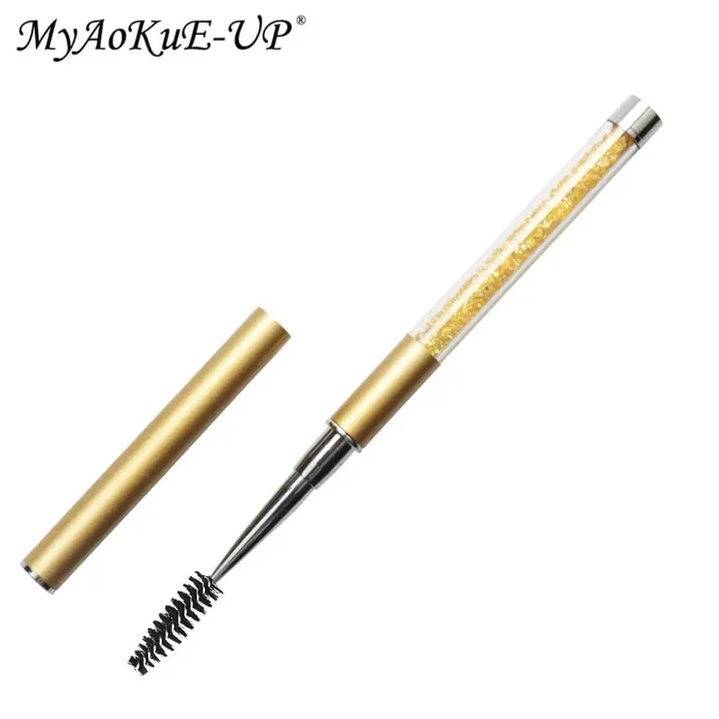 Strass lash escova reutilizável cílios escovas rímel varinha aplicador cílios extensão maquiagem ferramenta