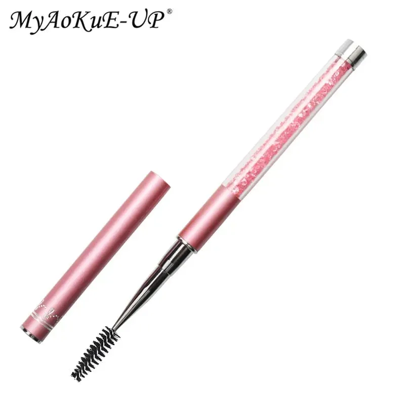 Strass lash escova reutilizável cílios escovas rímel varinha aplicador cílios extensão maquiagem ferramenta