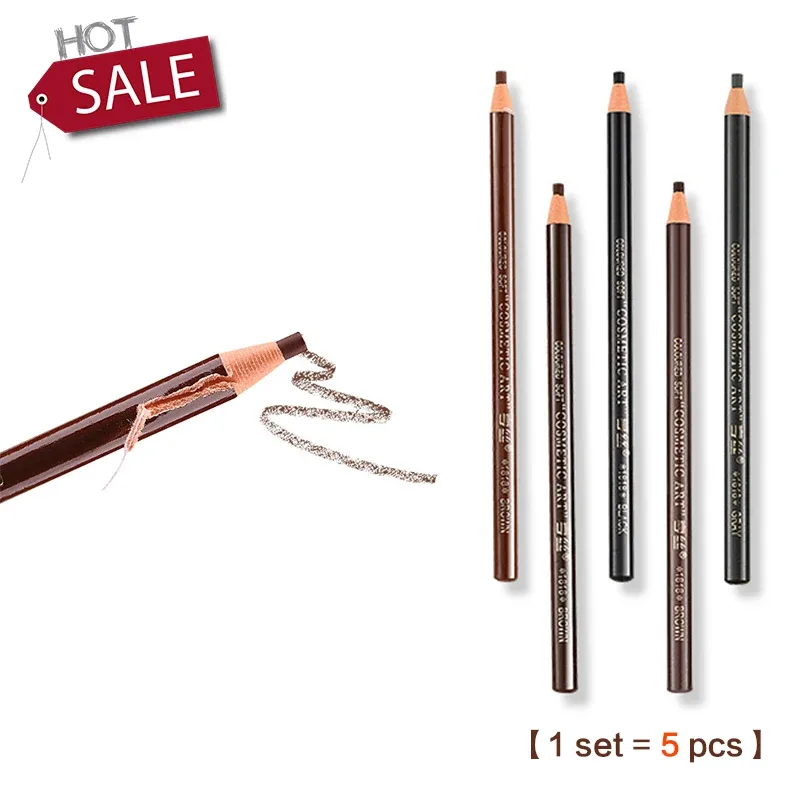 5 pçs/set Lápis de Sobrancelha Maquiagem Marrom Potenciadores de Sobrancelha Arte Cosmética À Prova D 'Água Lápis Matiz Tipos Estéreo Ferramentas de Beleza Barato — image 4