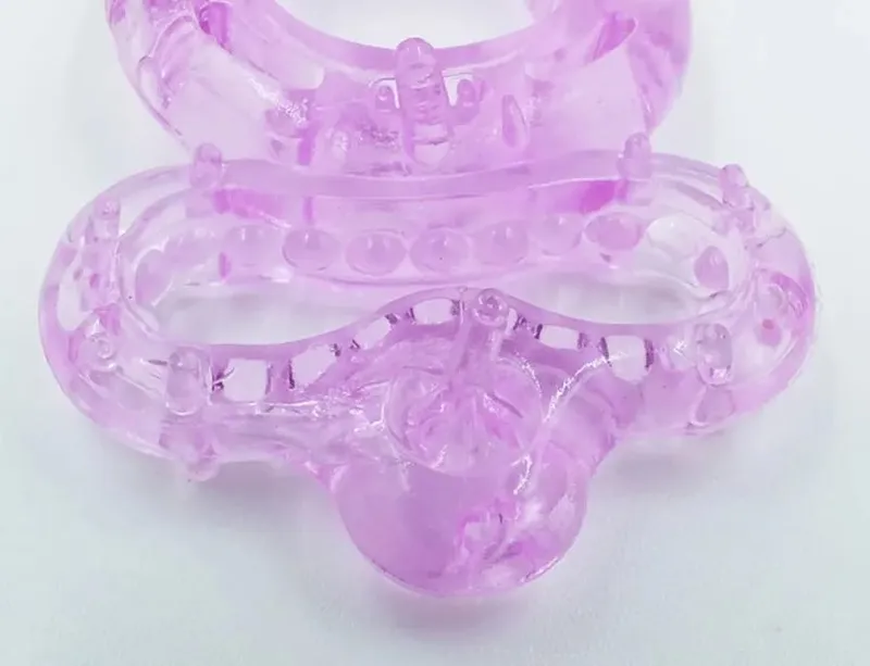lasting ring clitoris vibrator triple ball loop Massager masturbation Vibrating cocking delay ejaculation vibe Sex Toys For man — image 4