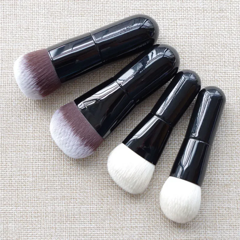 Bonito bebê profissional artesanal pincéis de maquiagem macio sintético saikoho cabra cabelo blush contorno fundação escova compõem escova