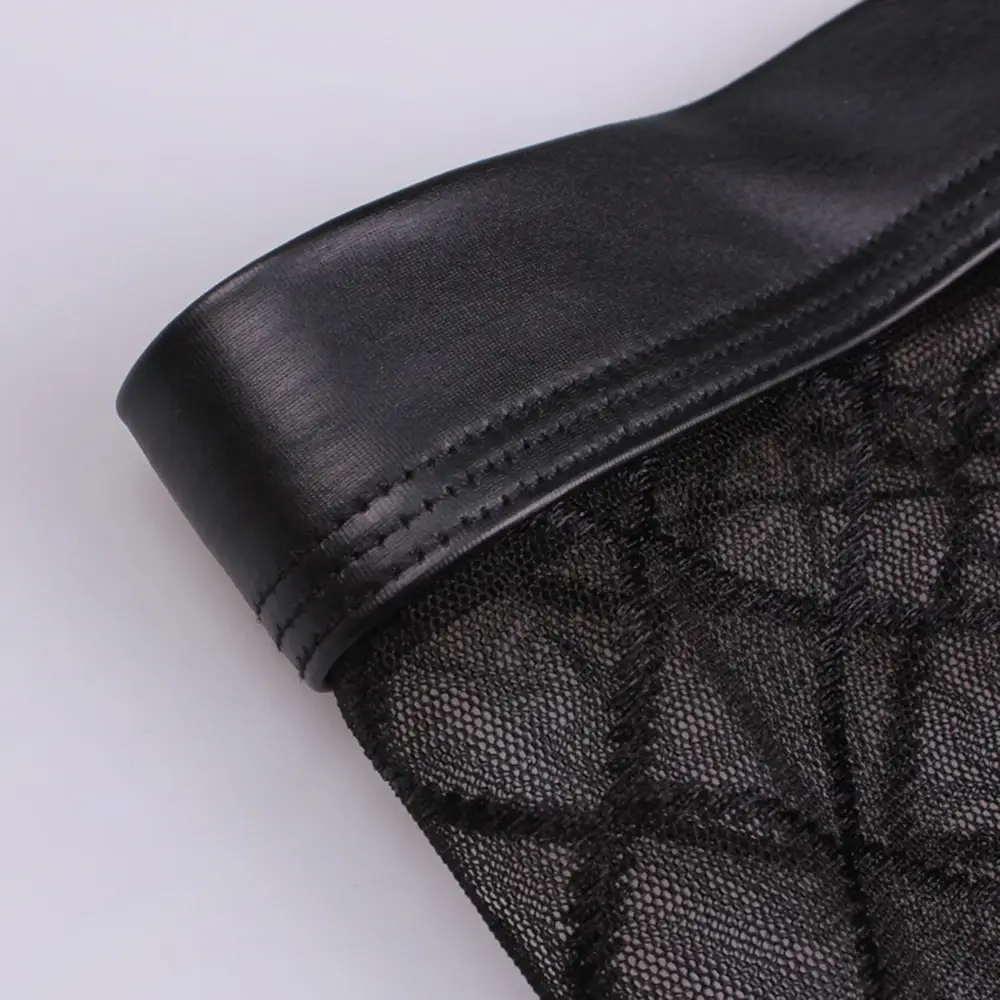 Boxer fin et respirant pour hommes, Sexy, noir, maille transparente, sous-vêtements convexes en U, Lingerie, pantalons Gay