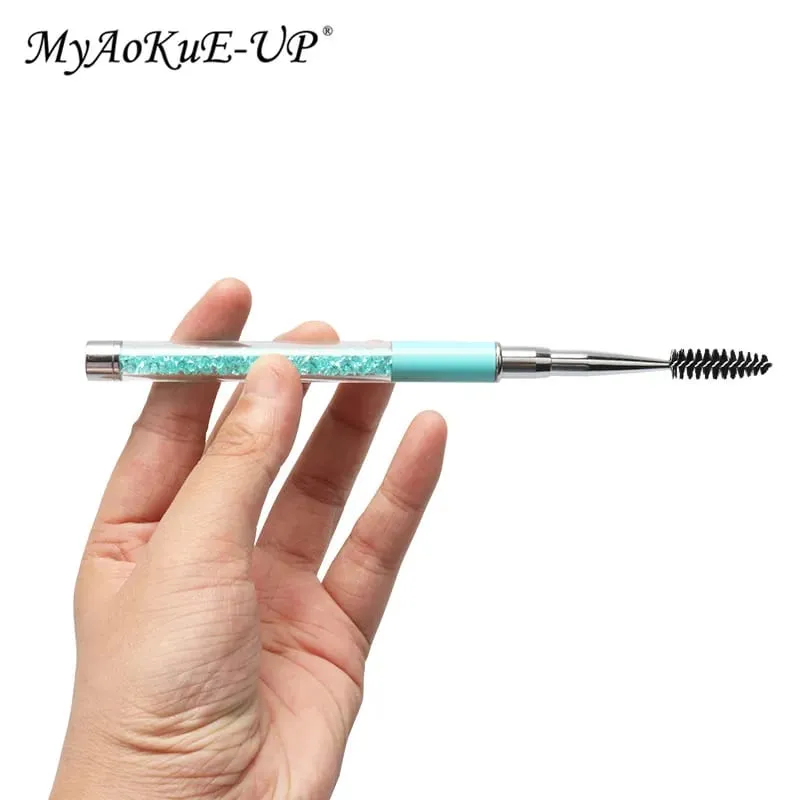 Strass lash escova reutilizável cílios escovas rímel varinha aplicador cílios extensão maquiagem ferramenta