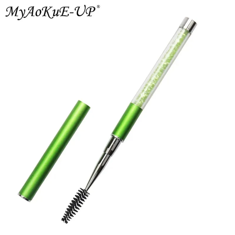 Strass lash escova reutilizável cílios escovas rímel varinha aplicador cílios extensão maquiagem ferramenta