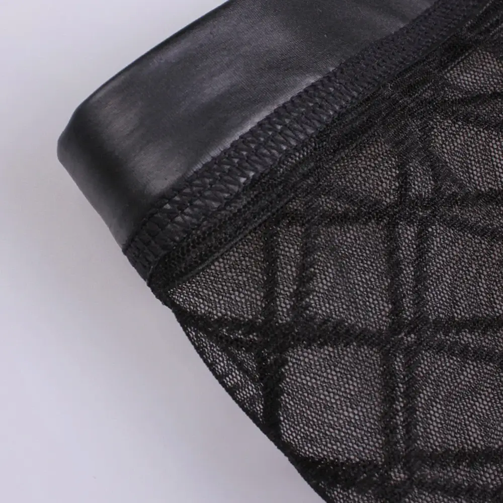 Boxer fin et respirant pour hommes, Sexy, noir, maille transparente, sous-vêtements convexes en U, Lingerie, pantalons Gay