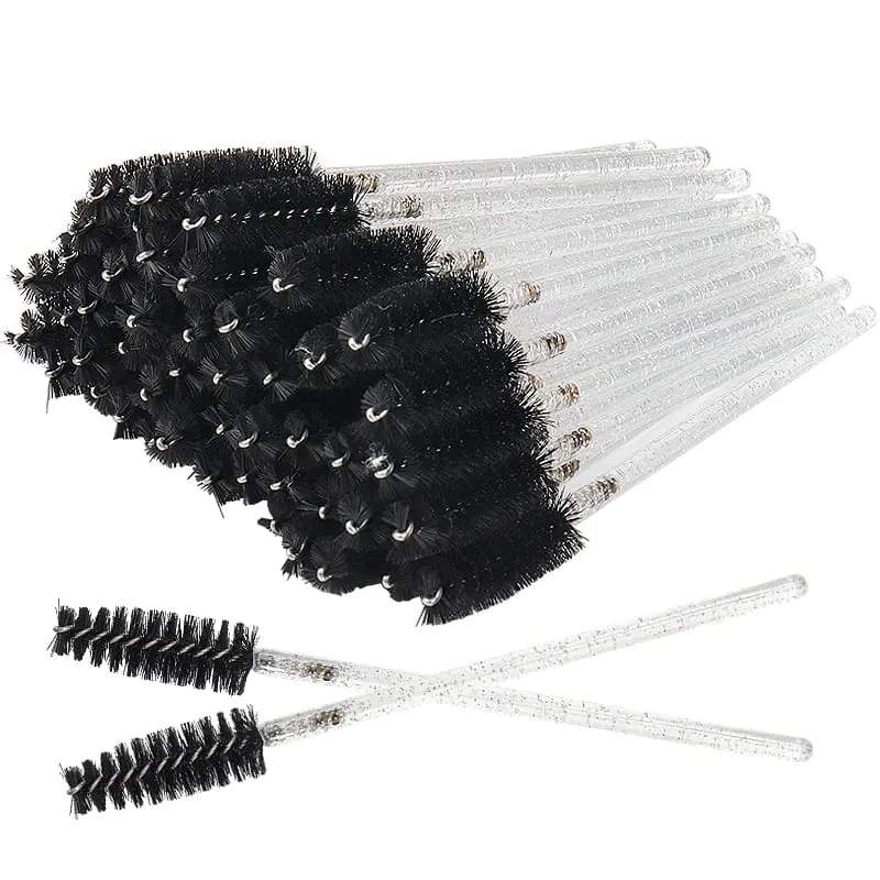 Pincéis cosméticos para maquiagem de cílios, 50 peças, descartáveis, cristal branco, varinhas de rímel, ferramentas de extensão de cílios — image 8