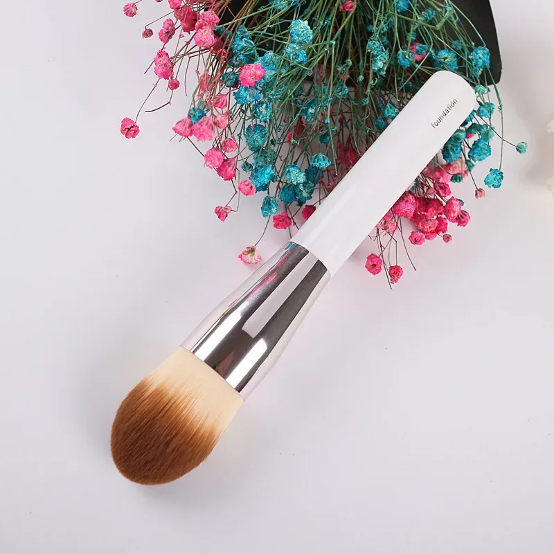 Foundation Makeup brushes Liquid Cream Foundation Powder contour White handle Make up brush Beauty Tools Cosmetics — image 5