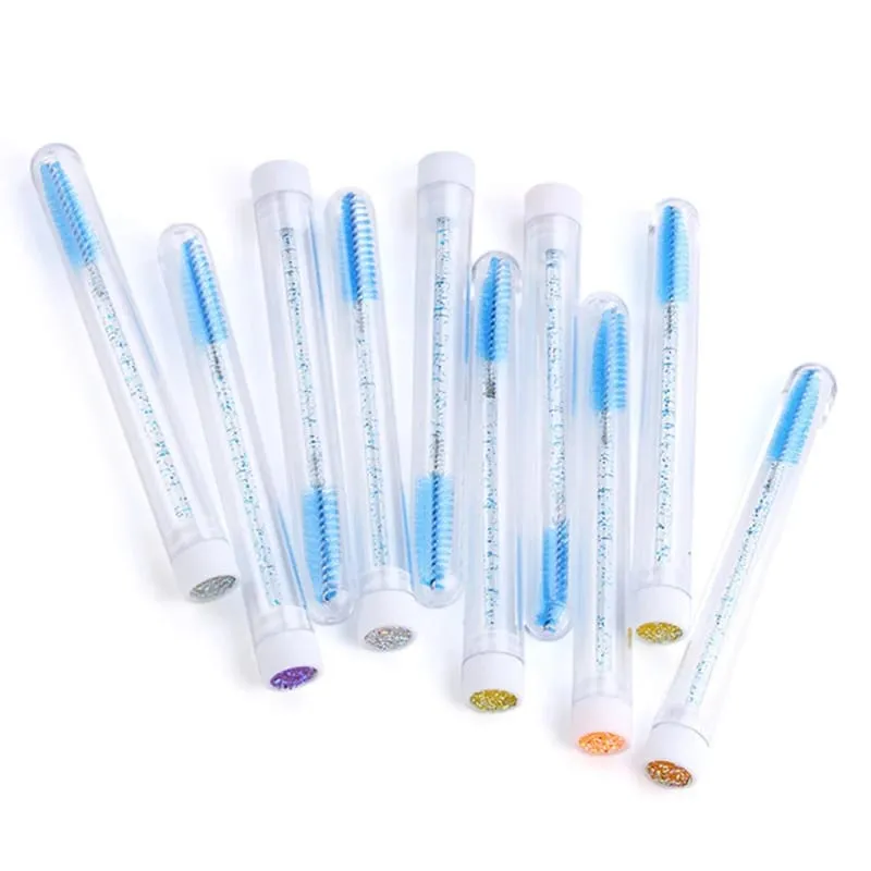 1-10 τμχ Pink Eyelashes Brushes Επαναχρησιμοποιήσιμη βούρτσα φρυδιών για βλεφαρίδες Extension Crystal Eyelash Brush Mascara Tube Make Up Hot εκπτώσεις — image 6
