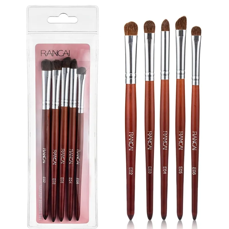 Eyeshadow Brush 3/5PCS Makeup Brushes Blending Eyebrow Brush Nature Bristles Horse Hair Eye Shadow Brush Set