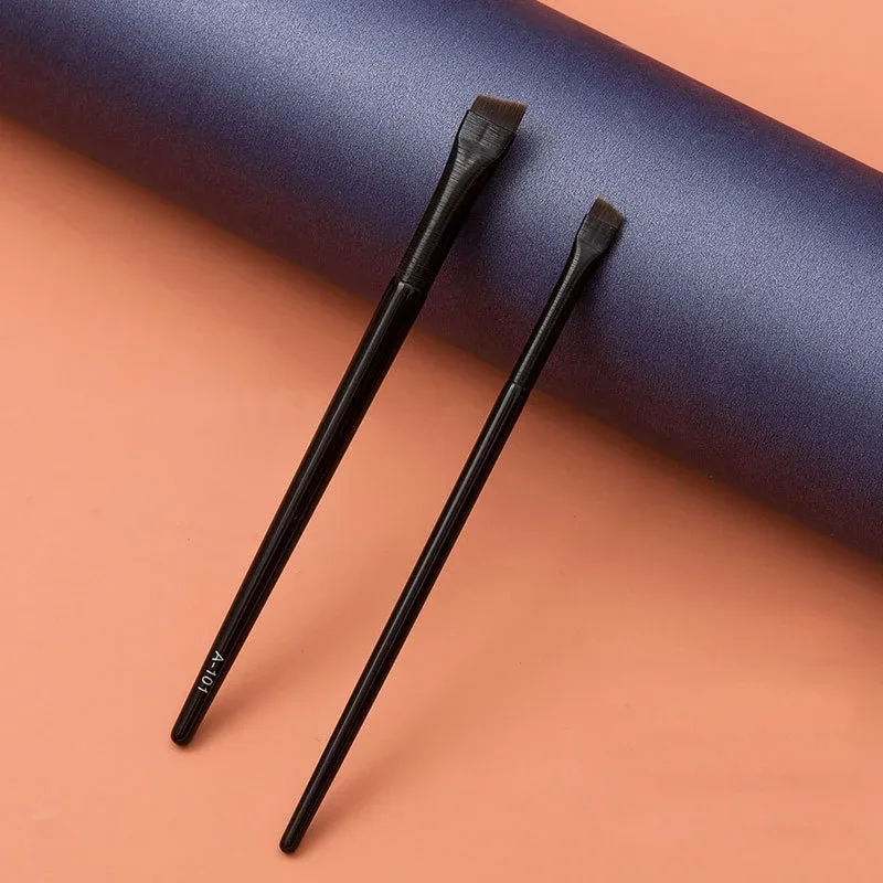 1pc super fino ângulo forro compõem escova olho sobrancelha pincéis de maquiagem de cabelo sintético sobrancelha fina afiada ferramentas cosméticas profissional