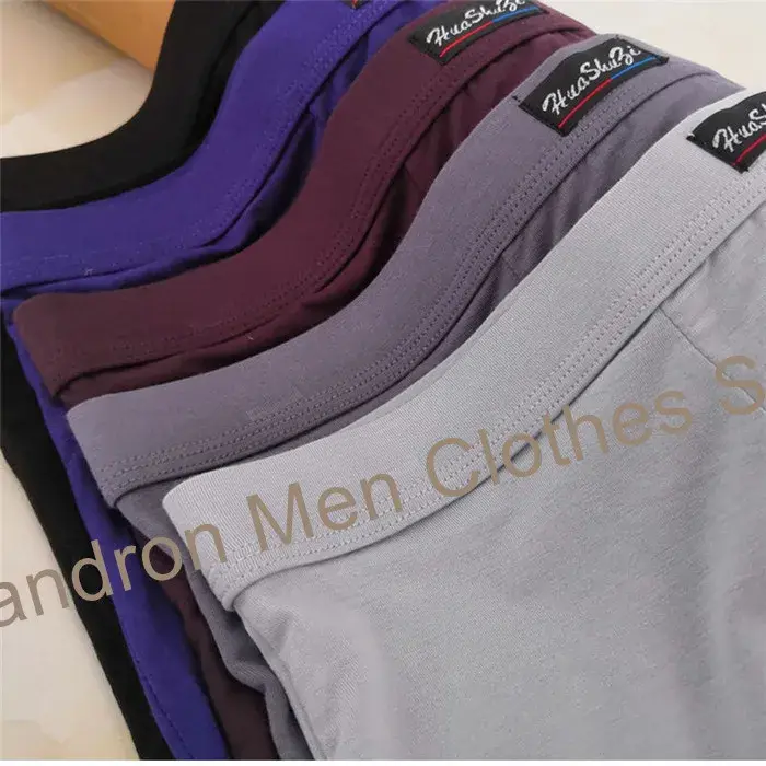 Boxer doux en Fiber de bambou pour homme, sous-vêtement surdimensionné, grande taille 8XL, 7XL et 6XL, sous-vêtements respirants, culotte solide, 140KG — image 8