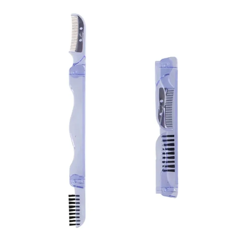 Βούρτσα βλεφαρίδων Comb Eyelash Extension Supplies Επαγγελματικά πινέλα μακιγιάζ Πτυσσόμενη βούρτσα βλεφαρίδων με χτένα φρυδιών από ανοξείδωτο ατσάλι — image 5