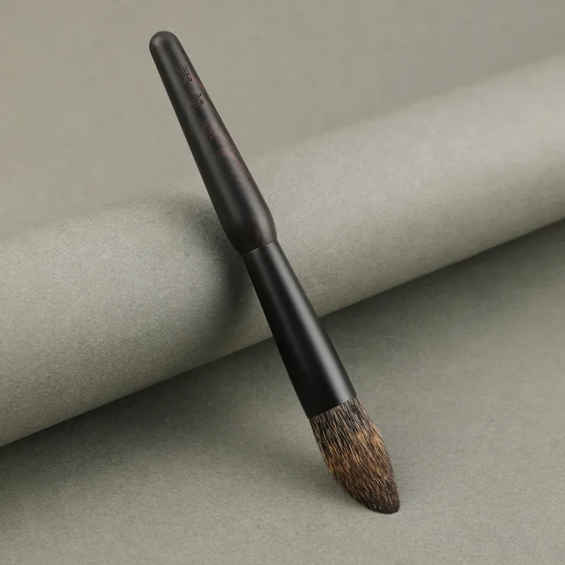 Pincel de maquiagem artesanal profissional z216, pincel cônico para iluminador, portátil, macio, esquilo, cabelo, pincéis de maquiagem