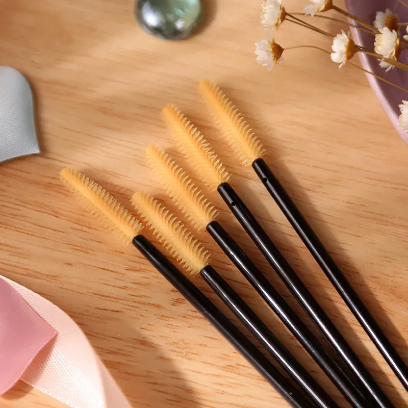 Pincéis descartáveis de silicone para cílios, 50 peças, rímel, aplicador de cílios, pincel de maquiagem, extensão de cílios, ferramentas de maquiagem, imperdível — image 5