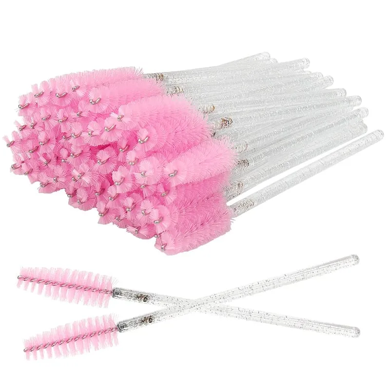 Pincéis cosméticos para maquiagem de cílios, 50 peças, descartáveis, cristal branco, varinhas de rímel, ferramentas de extensão de cílios — image 10