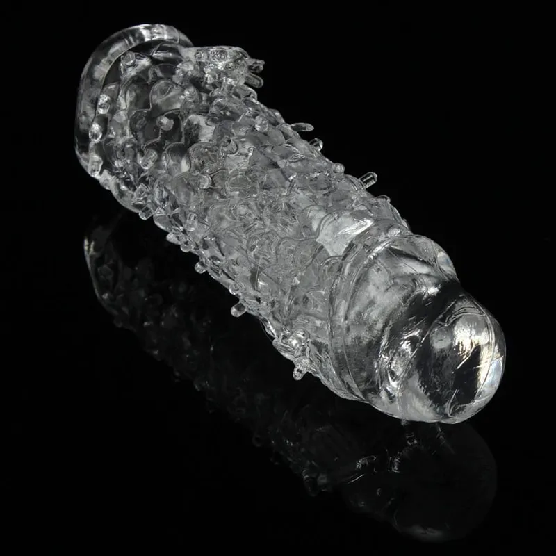 Fish Scales Shape Delay Penis Extender Reusable Sleeve For Men Clit MASSAGE GSpot Squirt Dildo Extension Sex Products Cock Rings — image 3
