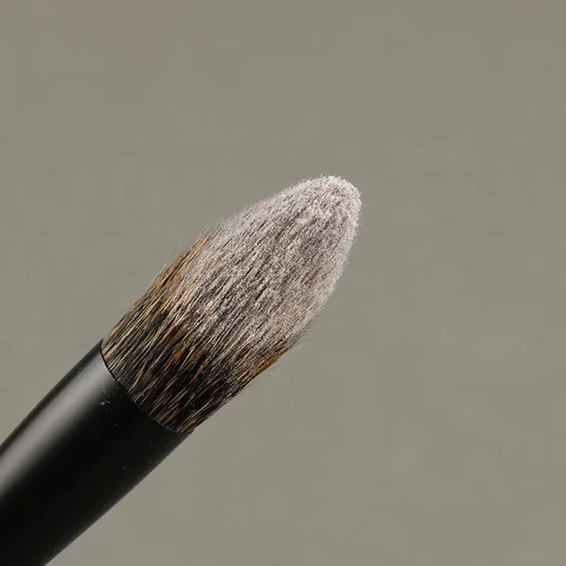Pincel de maquiagem artesanal profissional z216, pincel cônico para iluminador, portátil, macio, esquilo, cabelo, pincéis de maquiagem