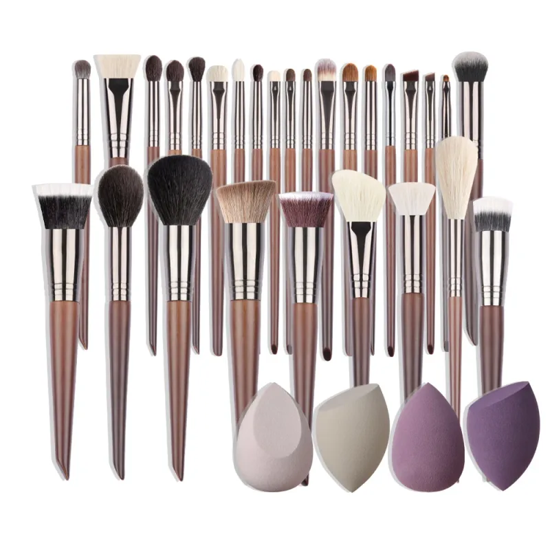 Ovw conjunto de pincéis de maquiagem beleza puff esponja ovo em pó kabuki blush corretivo sombra de olho kit de pincel de maquiagem — image 12