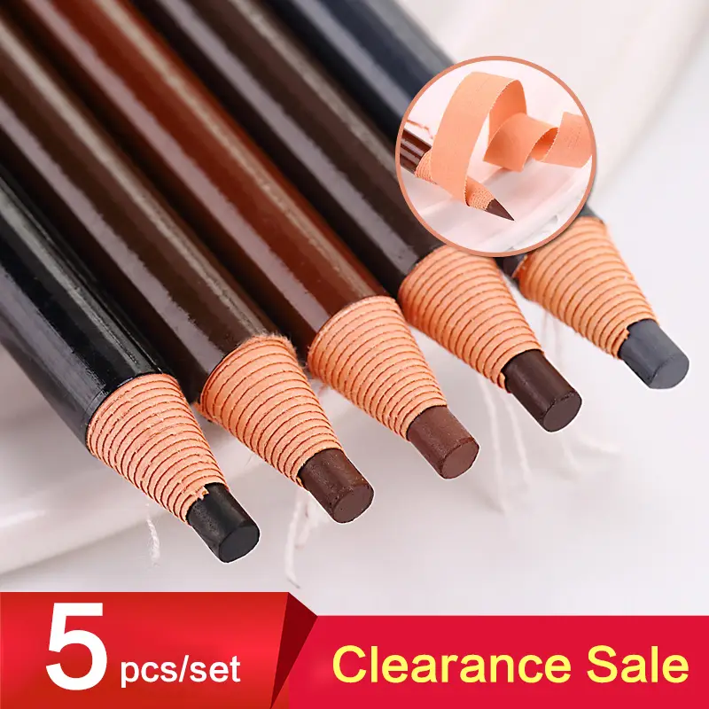5 pçs/set Lápis de Sobrancelha Maquiagem Marrom Potenciadores de Sobrancelha Arte Cosmética À Prova D 'Água Lápis Matiz Tipos Estéreo Ferramentas de Beleza Barato — image 1