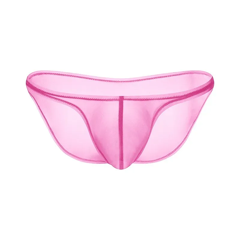 Ropa interior para hombre, bragas triangulares transparentes de seda de hielo delicadas, calzoncillos de cintura baja con personalidad — image 28