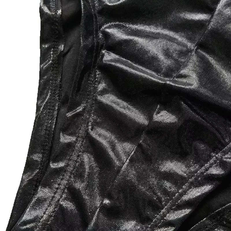 1Pc men's PU leather triangle underwear, sexy triangle underwear, boxing fitness, suitable for costume parties, sweet gift 3256811476168708 — image 6