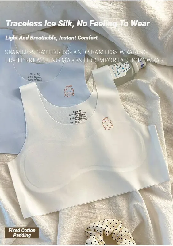 Εσώρουχα 3 τεμάχια Teenagers Comfortable Breathable Simple Training Best Soft Elastic Skin Friendly εσώρουχα για κορίτσια Χωρίς ατσάλινο δαχτυλίδι