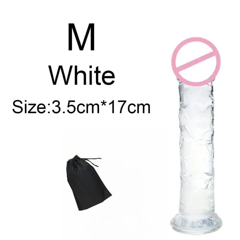 Σούπερ φθηνό 6 μεγεθών Ρεαλιστικό Soft Jelly Dildo Butt Prig βύσματα Παιχνίδι σεξ ενηλίκων για γυναίκες και άνδρες Κολπικός και πρωκτικός αυνανισμός — image 10