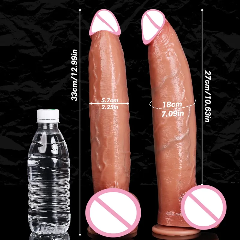 Super Long πέους Dildo Realistic Soft Dildos με βεντούζα Πρωκτικά παιχνίδια σεξ για ενήλικες για άνδρες Γυναίκες Αυνανιστής Τεράστιος ντίς φαλλού