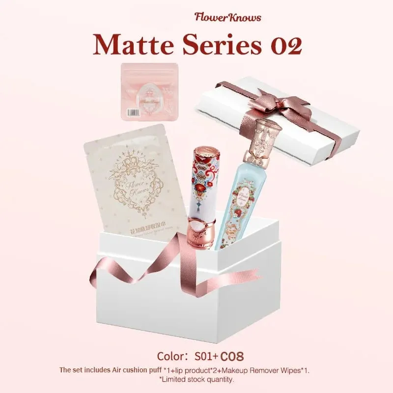 Flower Knows Makeup Kit Lipstick Set Make Up Blush Vitamin Lipgloss Remover Wipes Lip Gloss Χονδρική Maquillaje Profesional — image 4